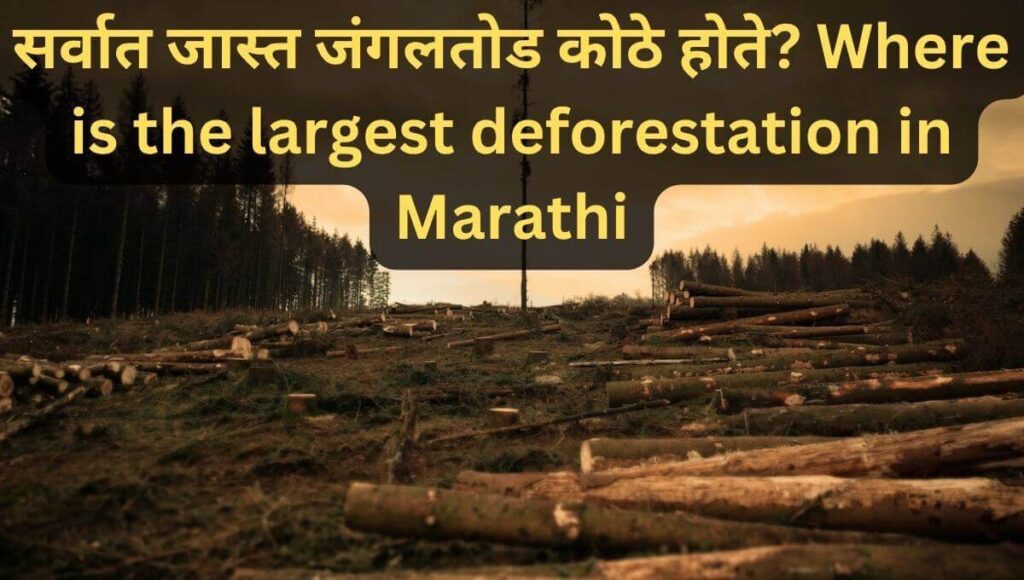 जंगलतोड माहिती मराठी Information of Deforestation in Marathi